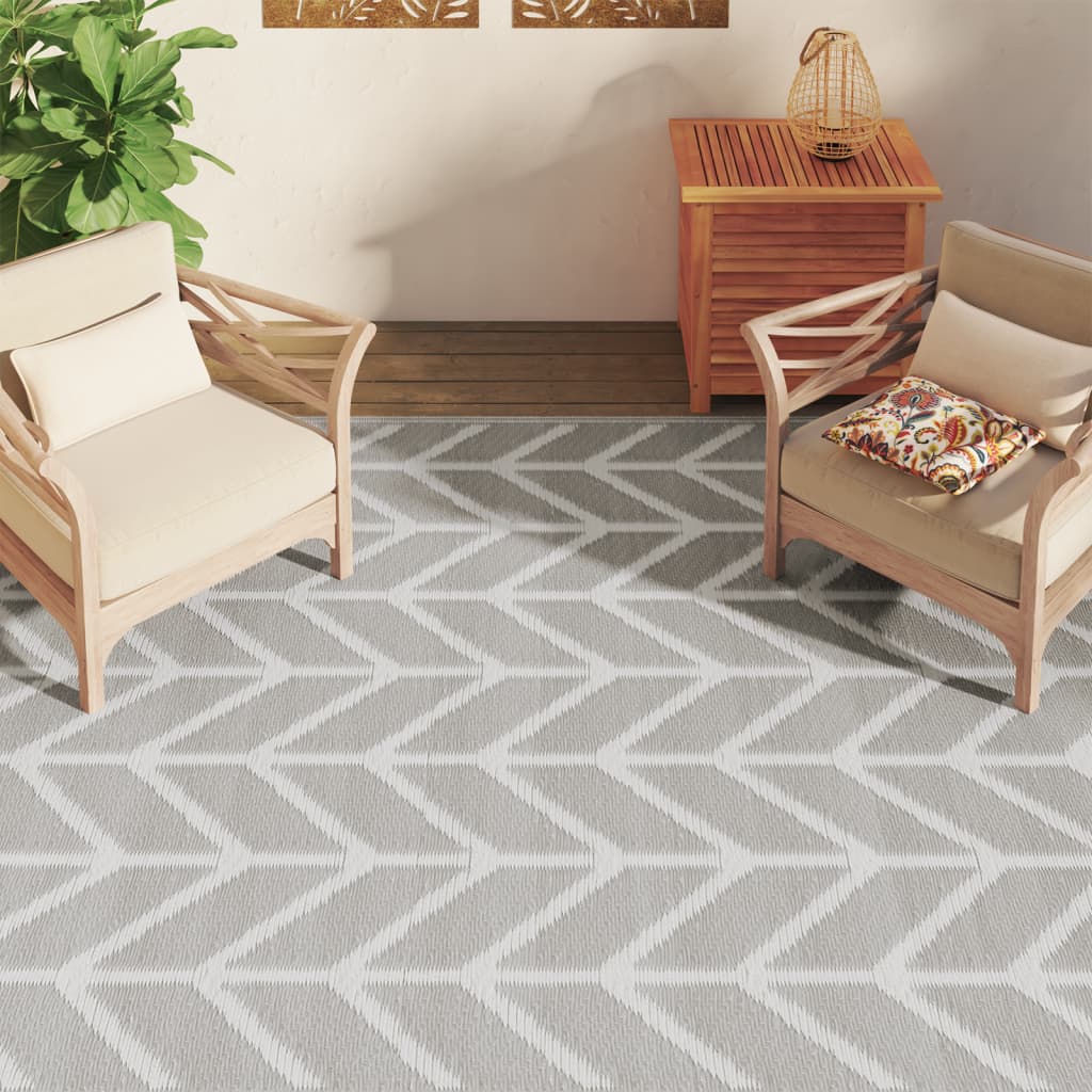 VidaXL outside rug arakil 190x290 cm pp gray