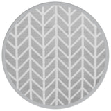 Vidaxl outside rug arakil Ø160 cm polypropene gray