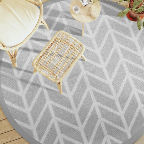 Vidaxx Outdoor-Teppich Arakil ø 200 cm Polypropylen grau