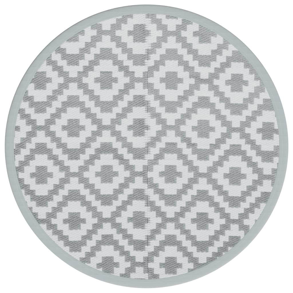 Vidaxl outside rug arakil Ø120 cm polypropene gray