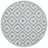 Vidaxl à l'extérieur du tapis Arakil Ø120 cm Gray en polypropène