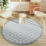 Vidaxl ausserhalb rug arakil Ø160 cm Polyprope Grey