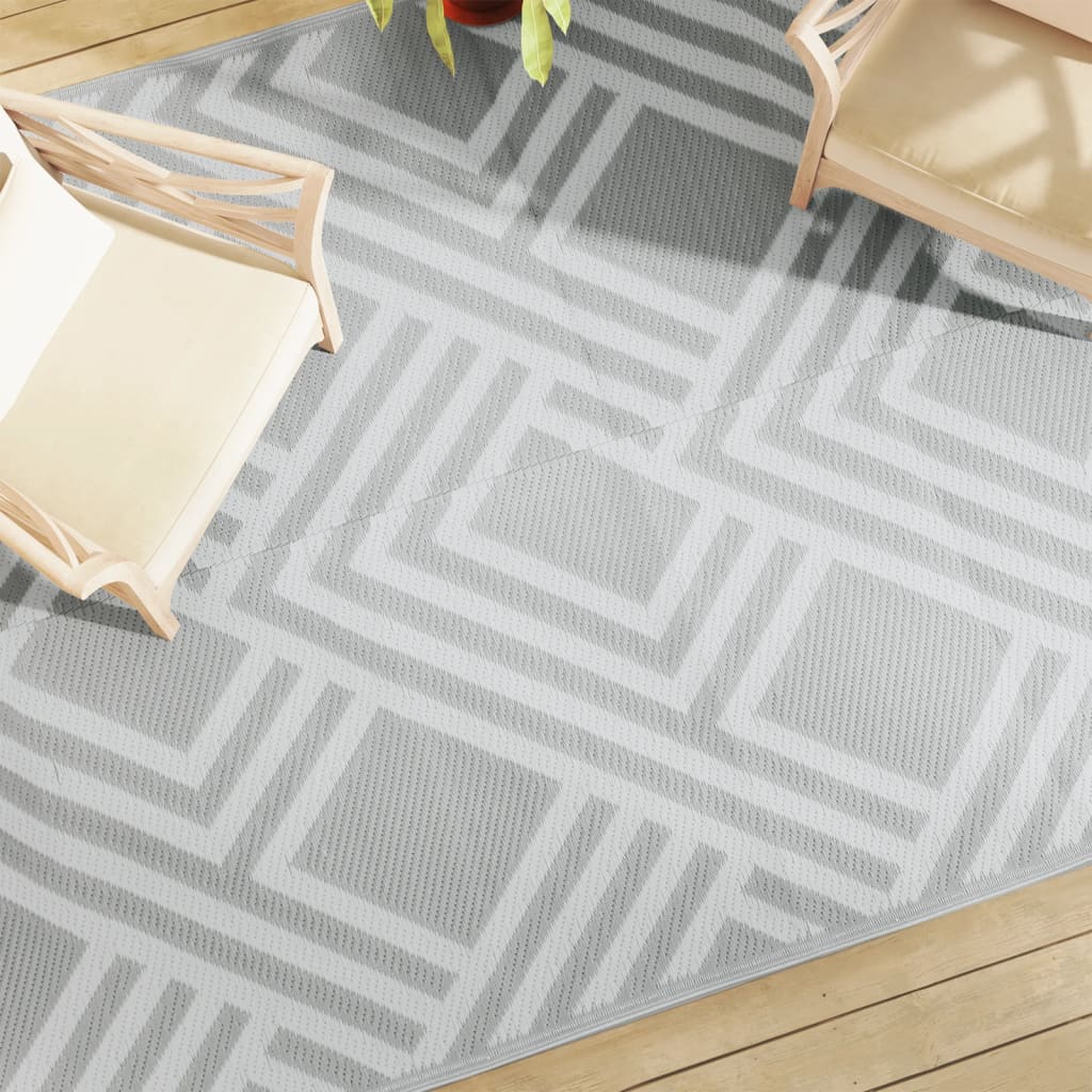 VidaXL outside rug arakil 190x290 cm pp gray