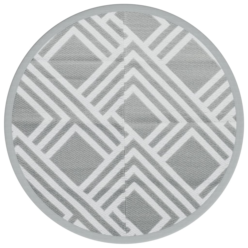 Vidaxl ausserhalb rug arakil Ø160 cm Polyprope Grey