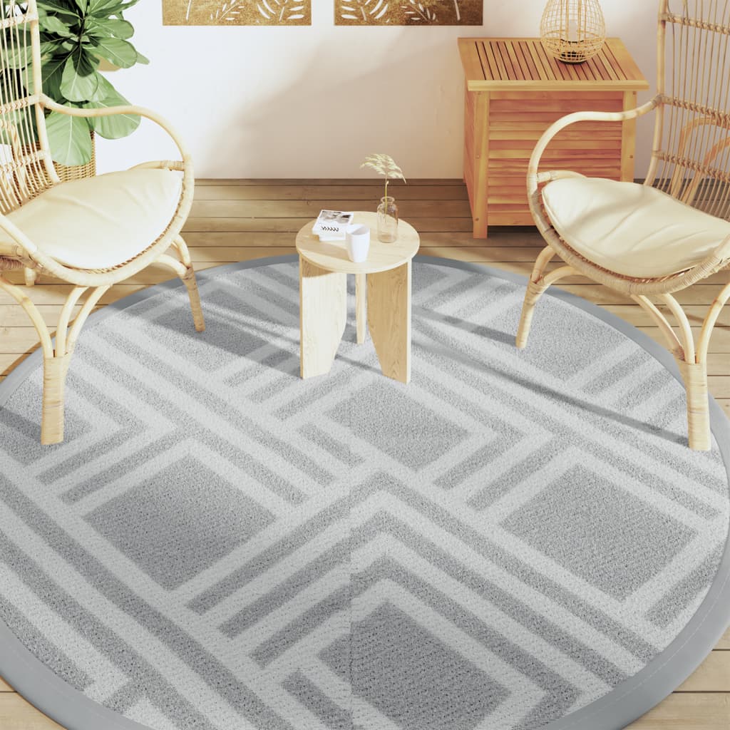 Vidaxx Outdoor-Teppich Arakil ø 200 cm Polypropylen grau