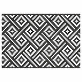 Vidaxl buitenkleed arakil 160x230 cm pp wit en zwart