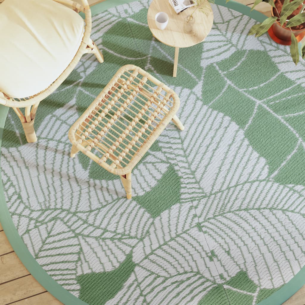 Vidaxl à l'extérieur du tapis Arakil Ø 200 cm Green en polypropène