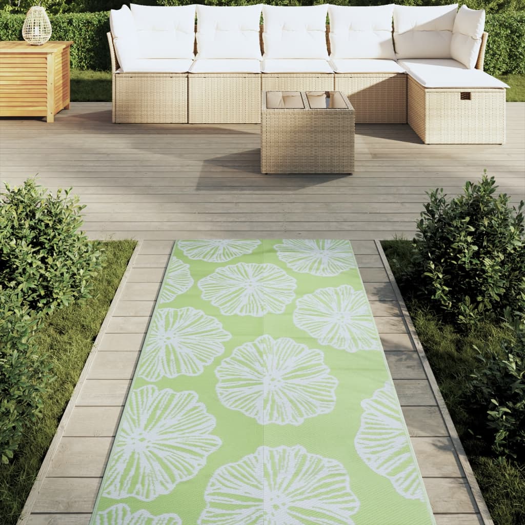 Vidaxl outside rug Aakil 80x250 cm Polypropene green