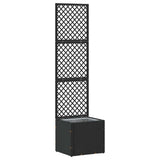 Vidaxl tuin bloempot zwart 35 x 30 x 135 cm metaal
