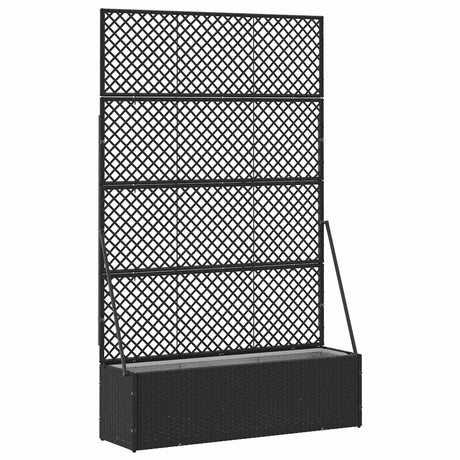 Vidaxl tuin bloempot zwart 105 x 30 x 170 cm metaal