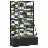 Vidaxl tuin bloempot zwart 105 x 30 x 170 cm metaal