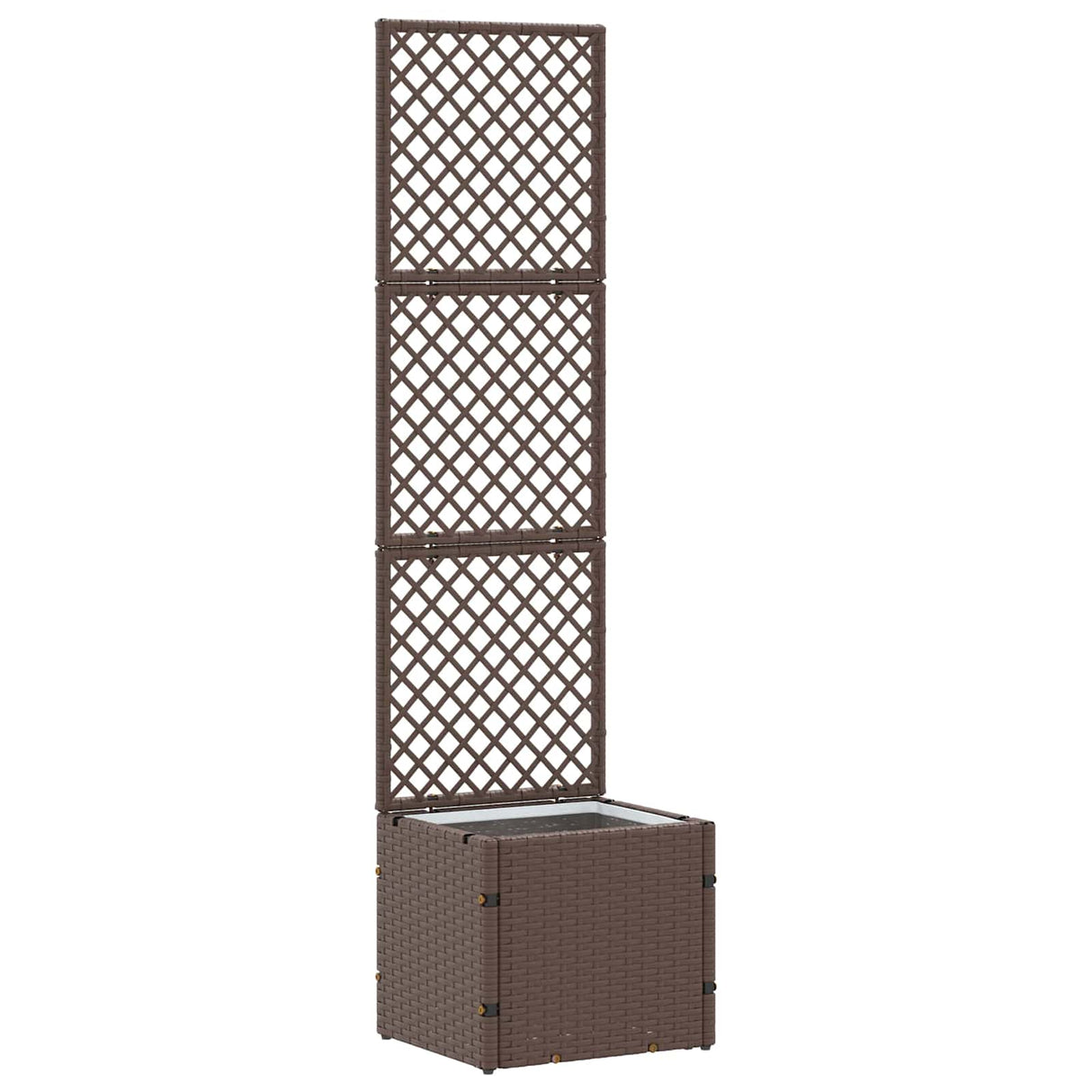 Vidaxl tuin bloempot bruin 35 x 30 x 135 cm metaal