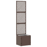 Vidaxl tuin bloempot bruin 35 x 30 x 135 cm metaal
