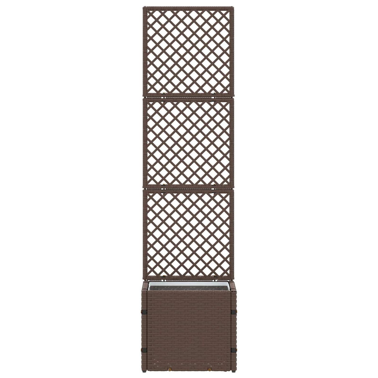 Vidaxl tuin bloempot bruin 35 x 30 x 135 cm metaal