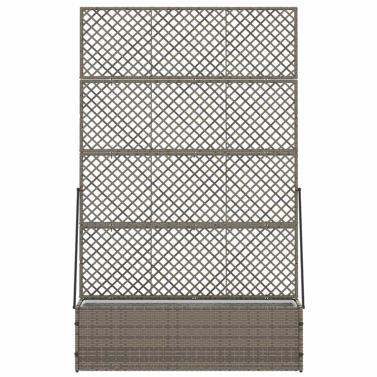 Vidaxl tuin bloempot grijs 105 x 30 x 170 cm metaal