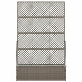 Vidaxl tuin bloempot grijs 105 x 30 x 170 cm metaal