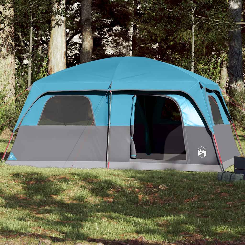 VidaXL Familienzelt 10 Personen wasserdicht blau