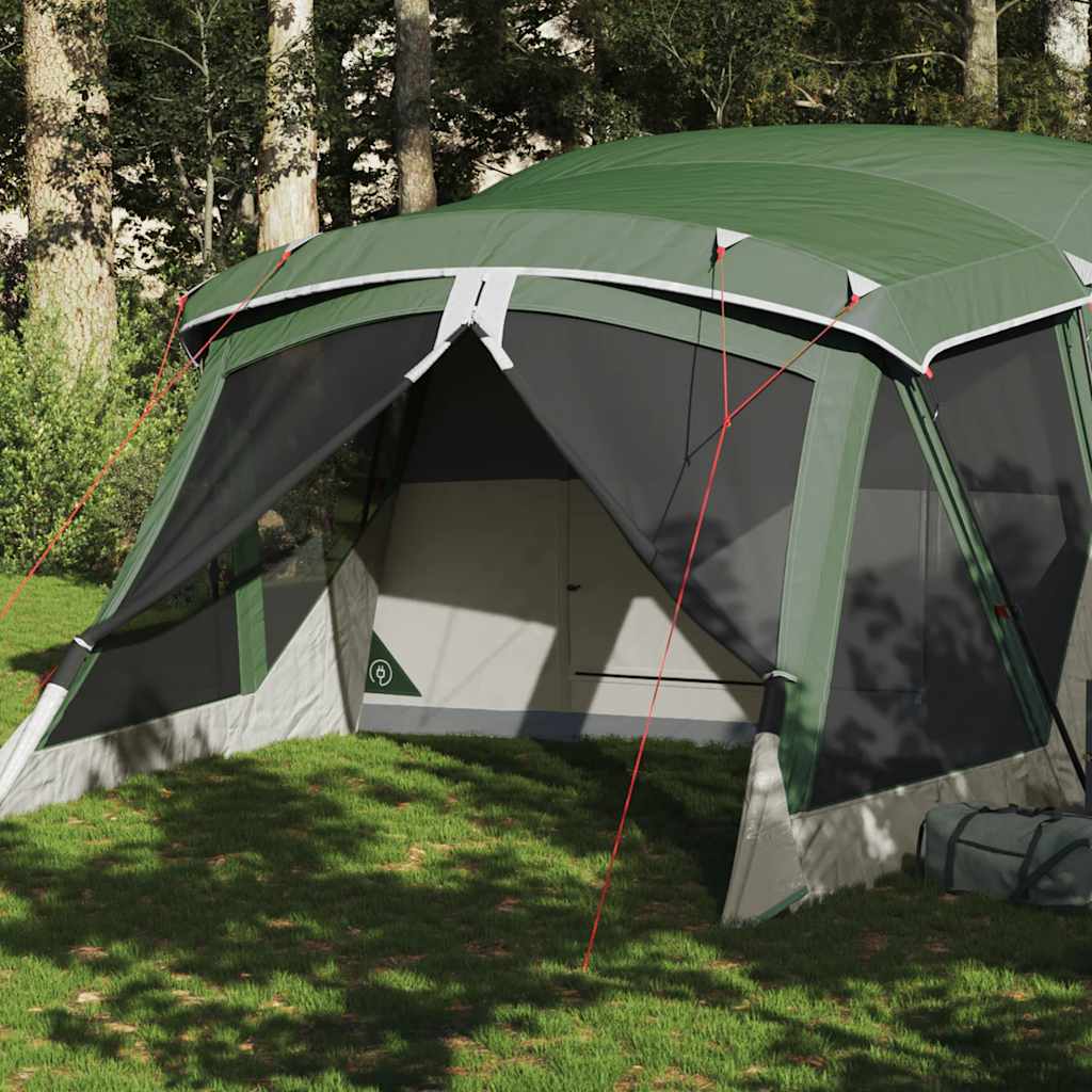 Vidaxl tent with awning 4-person waterproof green