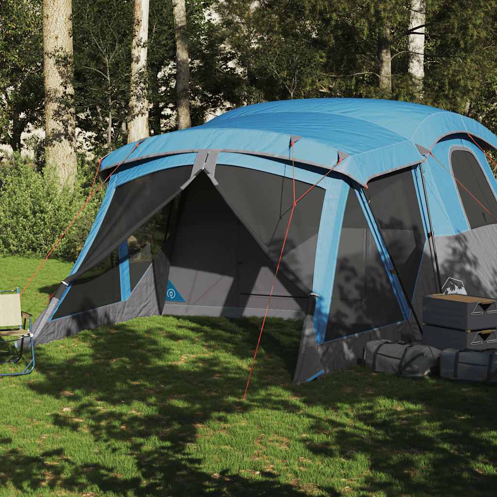 Vidaxl tent met luifel 4-persoons waterdicht blauw