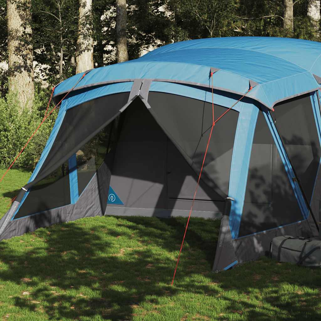 VidaXL Zelt mit Markise 4-Personen wasserdicht blau