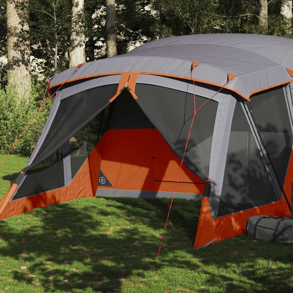 Vidaxl tent with awning 4-person waterproof orange