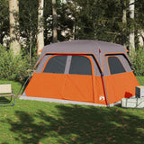 Vidaxl Family 6 Person étanche gris et orange