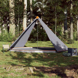 Vidaxl Tipi-Zelt für Familie 8 Personen, wasserdicht, Grau und Orange