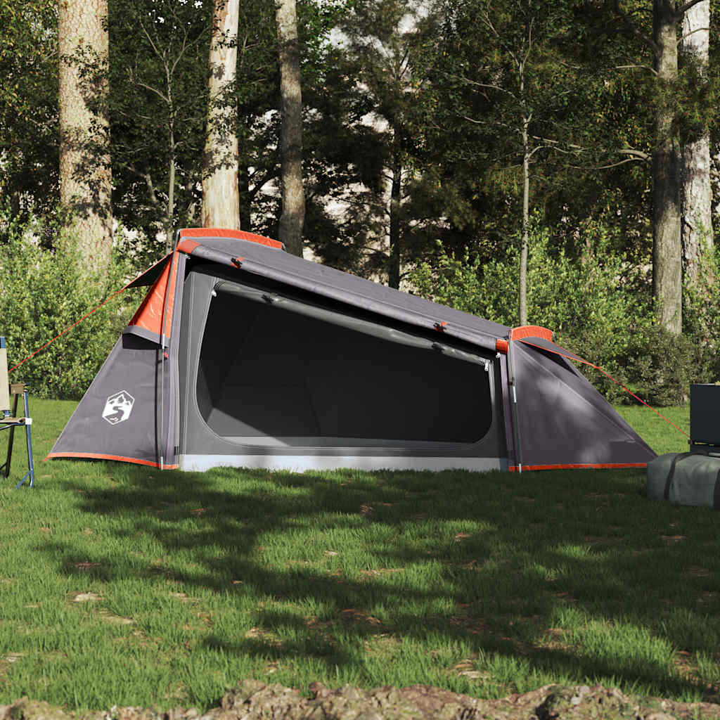 Vidaxl Tunnel tent 2-person waterproof gray and orange