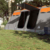 VidaXL Tunnelzelt 8-Personen wasserdicht Grau und Orange