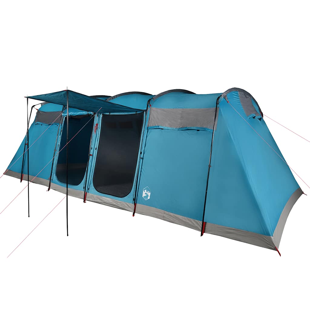 VidaXL Tunnelzelt 10 Personen wasserdicht blau