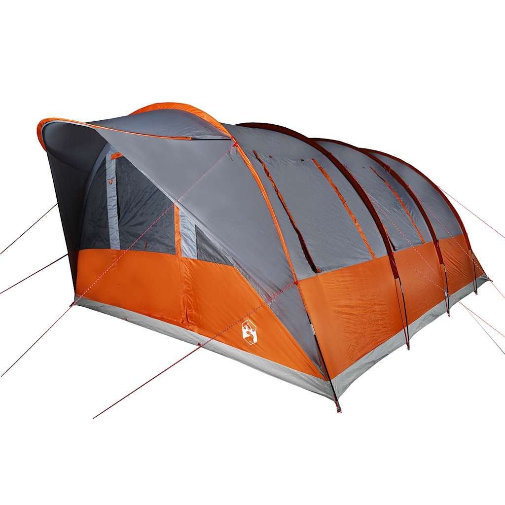 Vidaxl Tunnel Tent 7 Personne étanche gris et orange