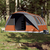 Vidaxl Tunnel Tent 7 Personne étanche gris et orange