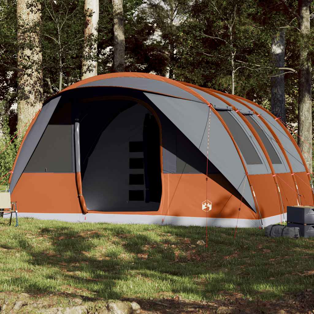 Vidaxl Tunnel tent 7-person waterproof gray and orange