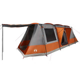 Vidaxl Tunnel Tent à 4 personnes étanche gris et orange