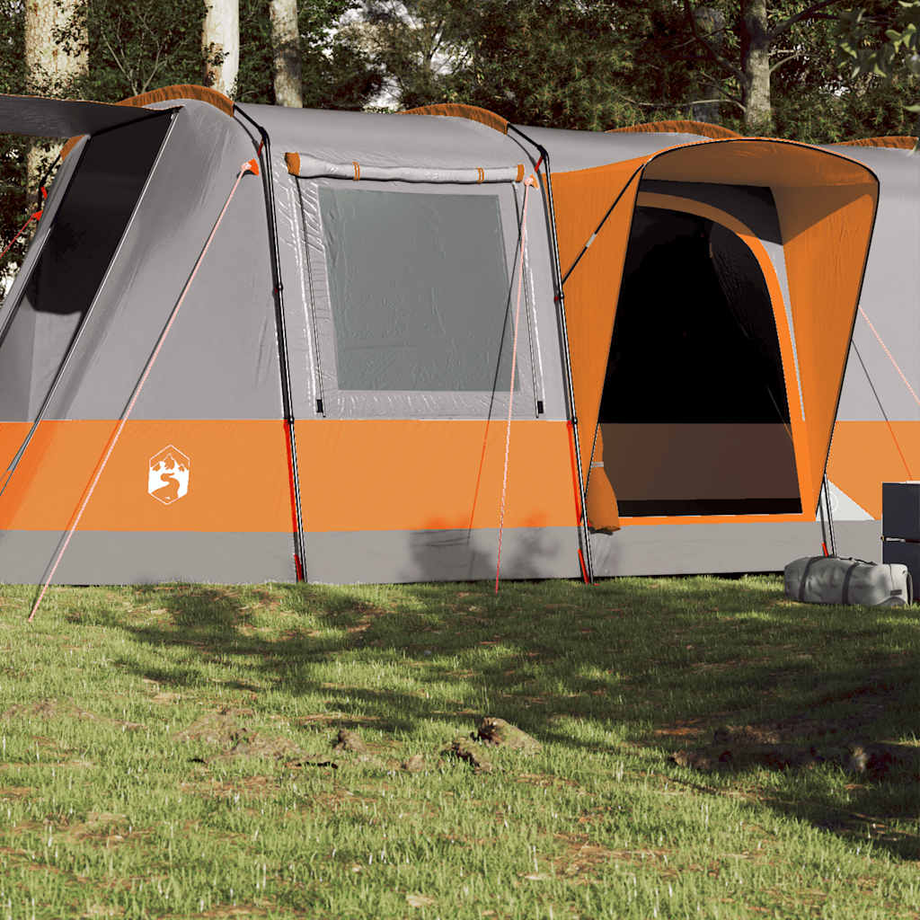 Vidaxl Tunnel tent 4-person waterproof gray and orange