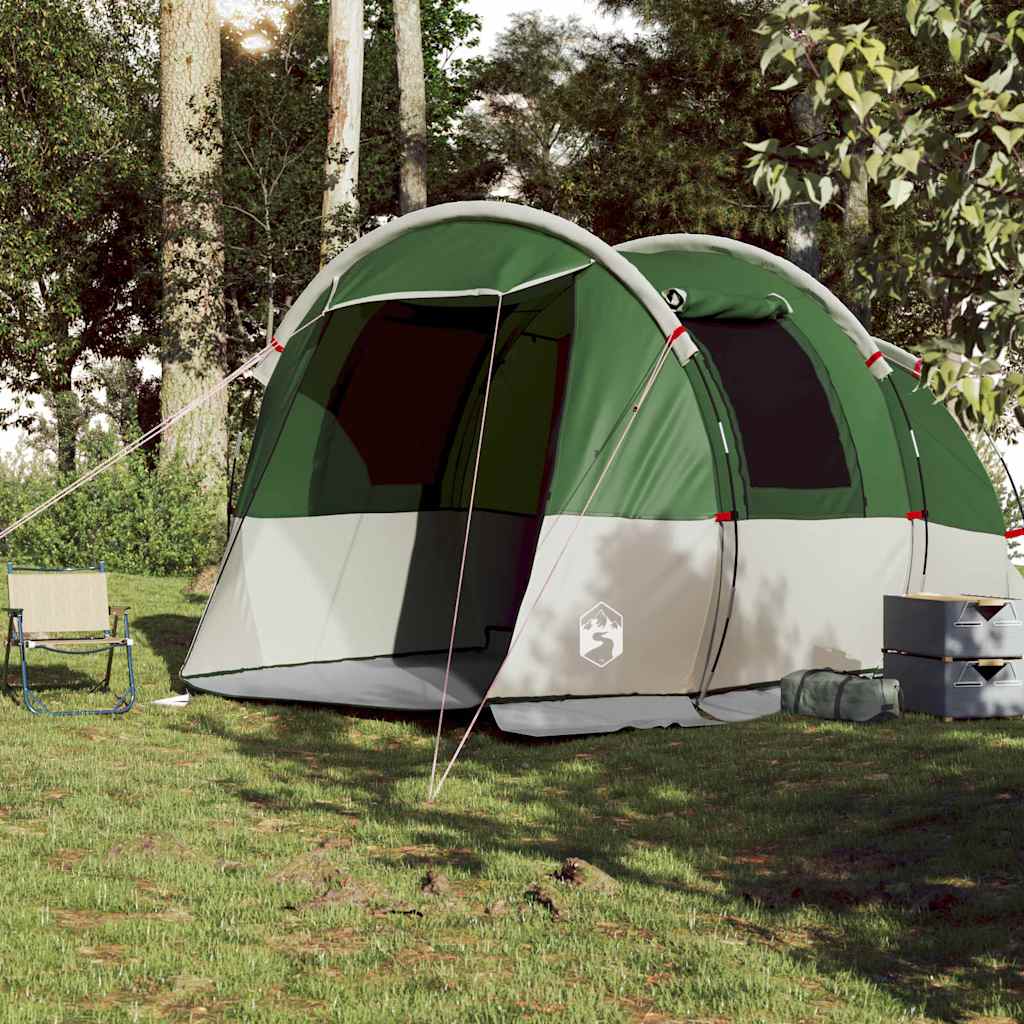 Vidaxl Tunnel Tent Green impermeabile per 4 persone