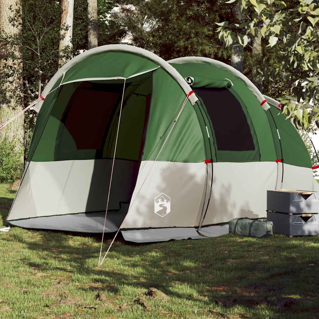 Vidaxl Tunnel Tent Green impermeabile per 4 persone