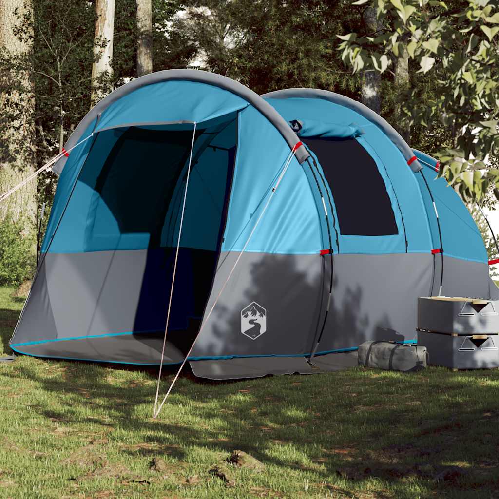 Vidaxl Tunnel tent 4-person waterproof blue