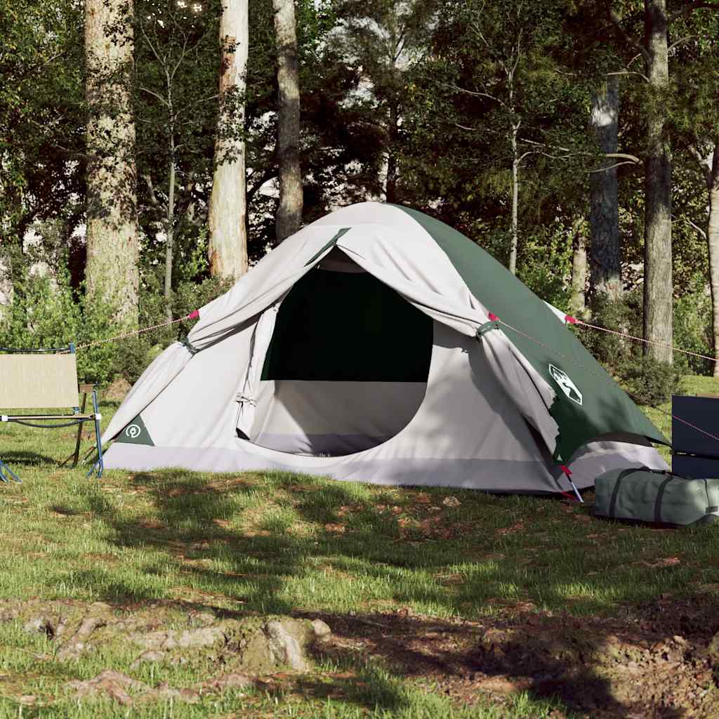 Vidaxl dome tente 4 personnes étanche verte