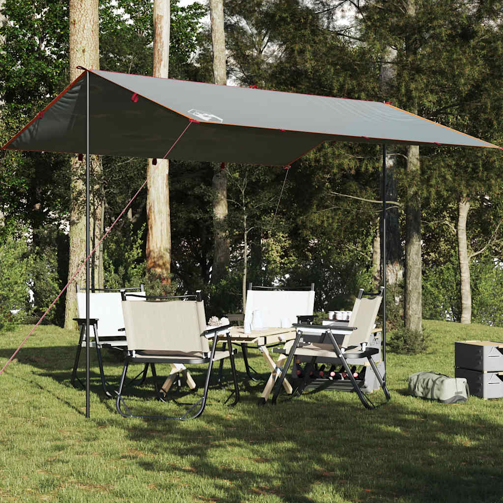 Vidaxl Camping Baldachýn vodotěsný 360x294 cm šedá a oranžová