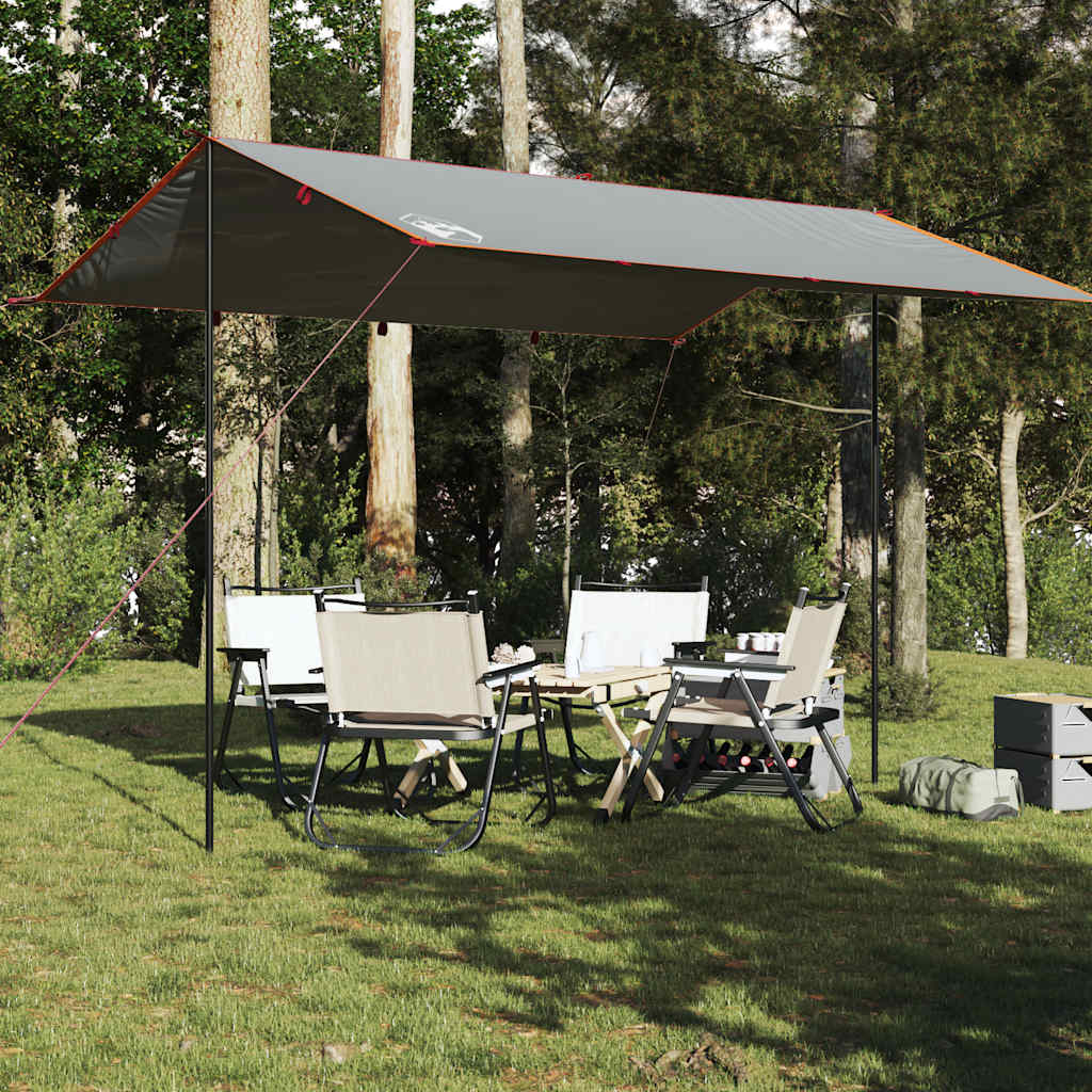 Vidaxx Camping-Markise wasserdicht 400x294 cm grau und orange