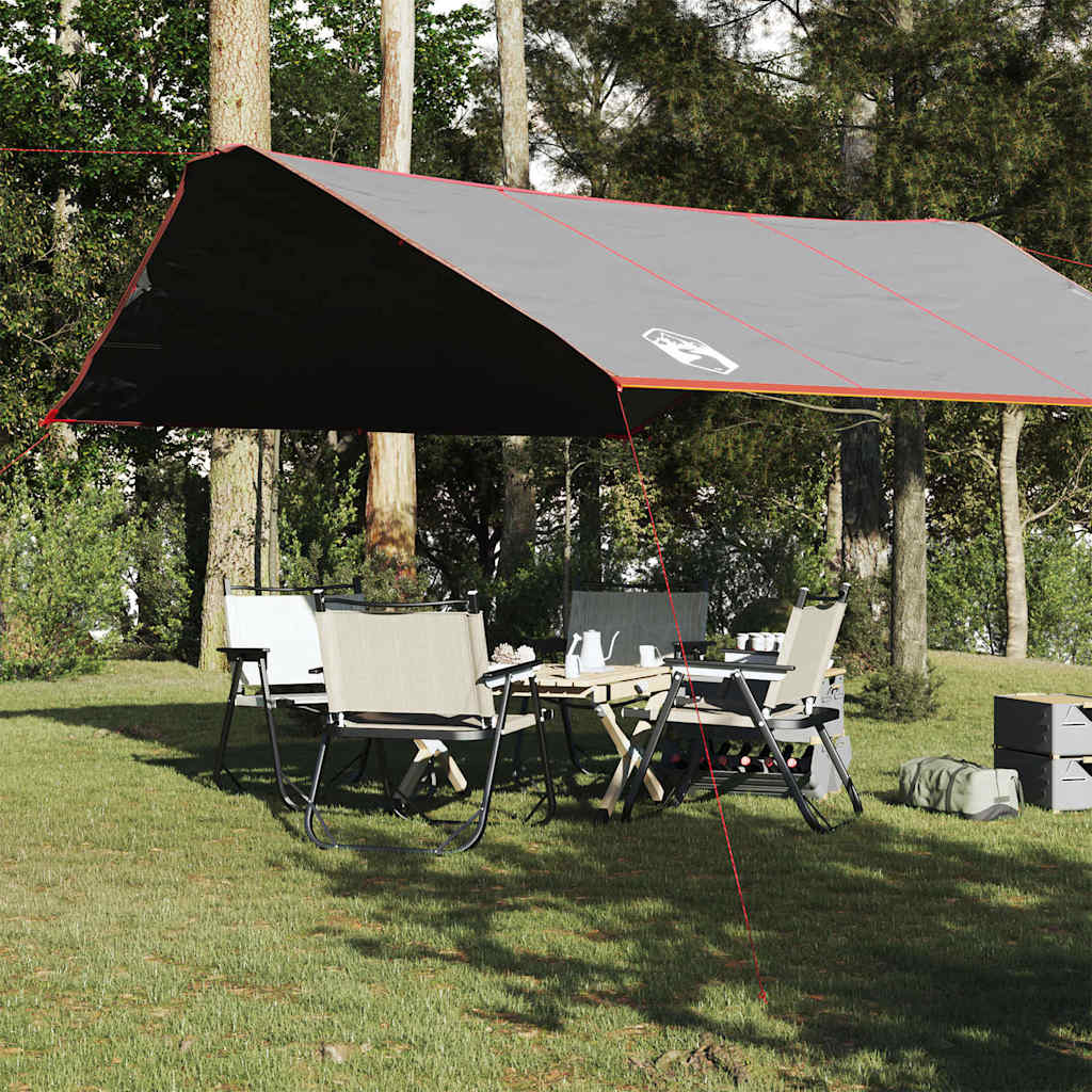 Vidaxl Camping Canvas impermeabile 420x440 cm grigio e arancione