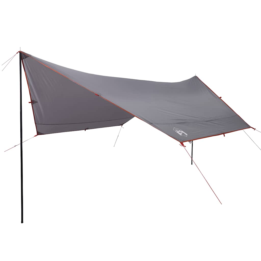 Vidaxl Camping Canvas étanche 430x380x210 cm gris et orange