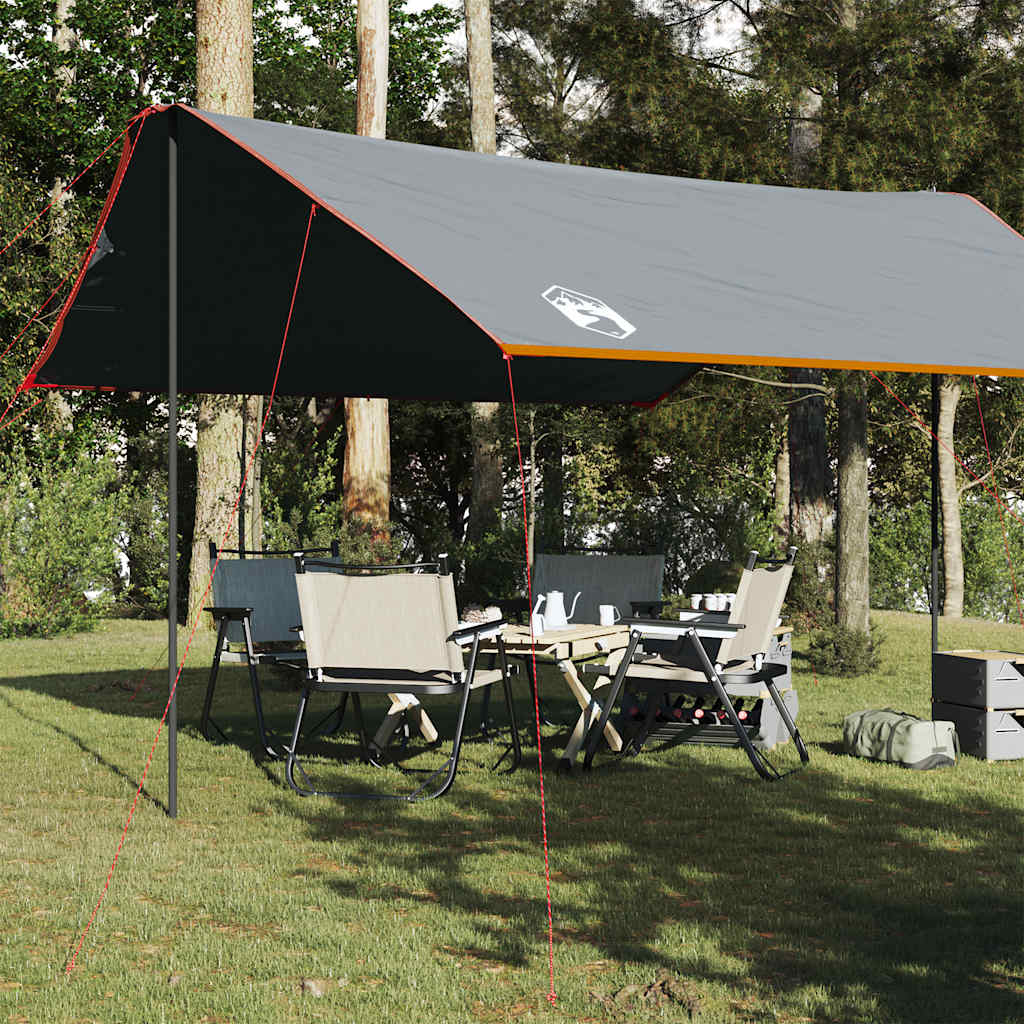 Vidaxl Camping Canvas Waasserdicht 460305x210 cm Grey an orange