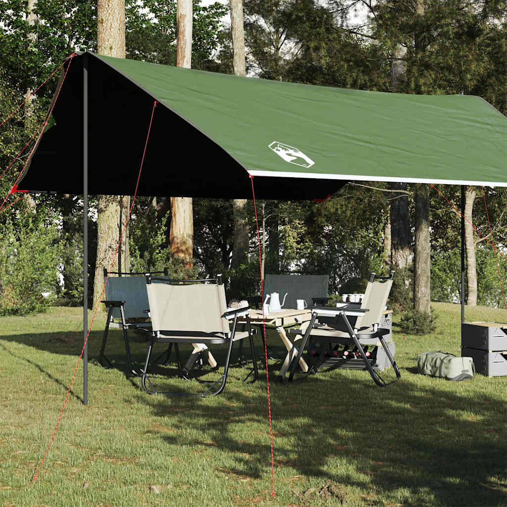 Vidaxl Camping Canvas vodoodporno 460x305x210 cm zelena