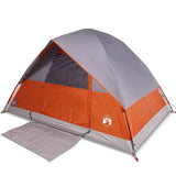 Vidaxl Dome Stan 2-Person Waterproof Grey and Orange