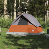 Vidaxl Dome Stan 2-Person Waterproof Grey and Orange