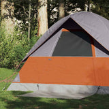 Vidaxl Dome Stan 2-Person Waterproof Grey and Orange