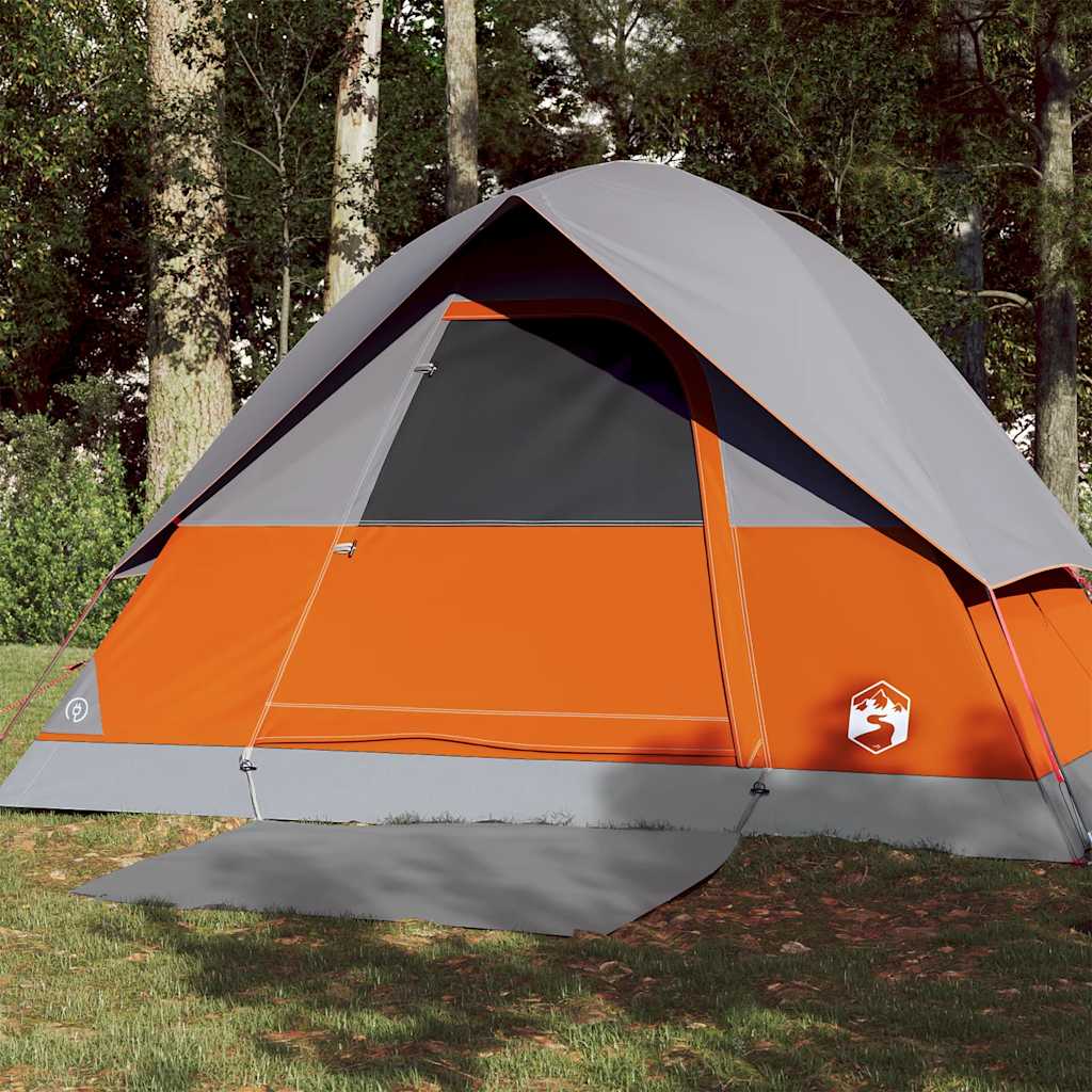 Vidaxl Dome tent 3-person waterproof gray and orange