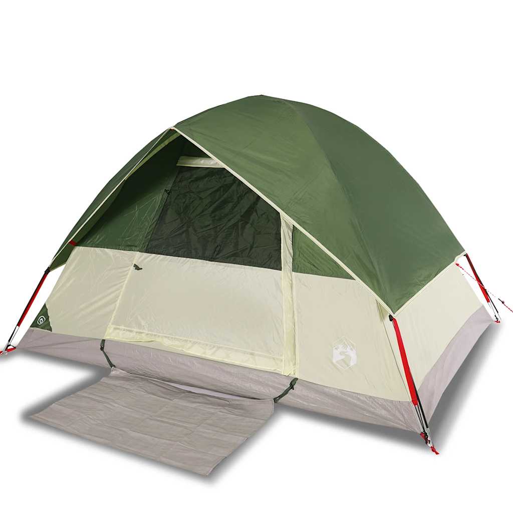 Vidaxl dome tente 4 personnes étanche verte